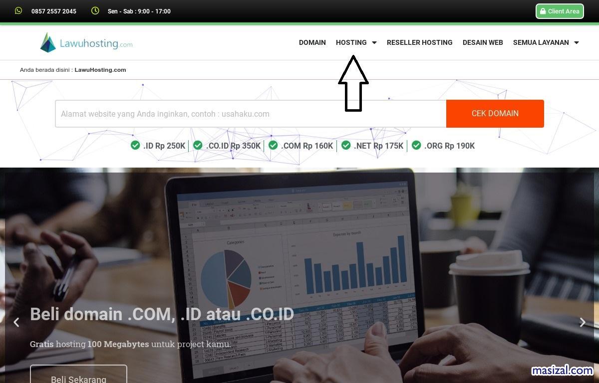 1 tampilan website lawuhosting