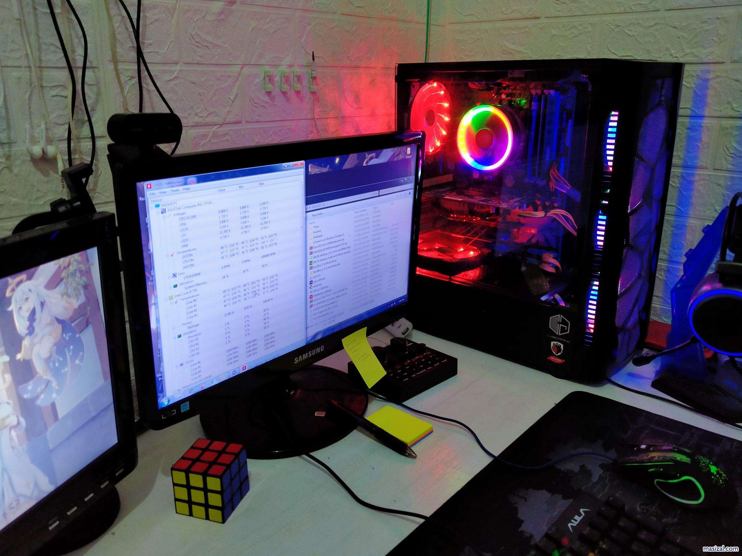 Pasang kembali semua kabel ke komputer